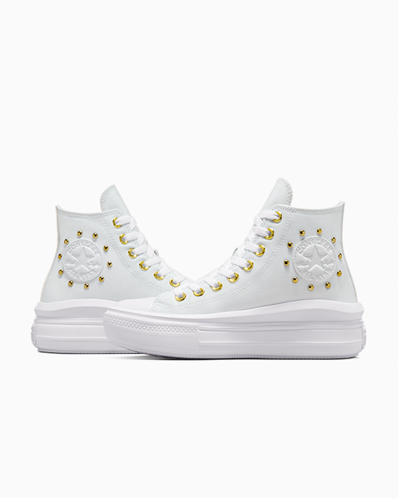 Chuck Taylor All Star Move Star Studded High Tops Pair Side Profiles